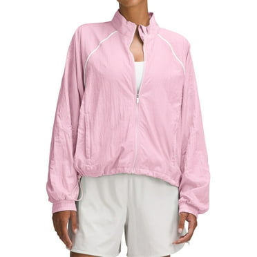 Rosvigor Womens Lightweight Jacket Windbreaker Jackets Gym Cropped Shirts for Women Hiking Jackets