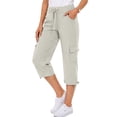 thumbnail image 1 of Rosvigor Plus Size Womens Cargo Capris Lightweight Hiking Pants Outdoor Athletic Quick Dry Travel Pants with Pockets, 1 of 8