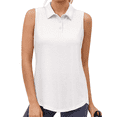 thumbnail image 1 of Rosvigor Workout Tank Tops for Women V Neck Golf Polo Shirts Loose Fit Summer Sleeveless Athletic Tops, 1 of 8