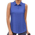 thumbnail image 1 of Rosvigor Workout Tank Tops for Women V Neck Golf Polo Shirts Loose Fit Summer Sleeveless Athletic Tops, 1 of 8