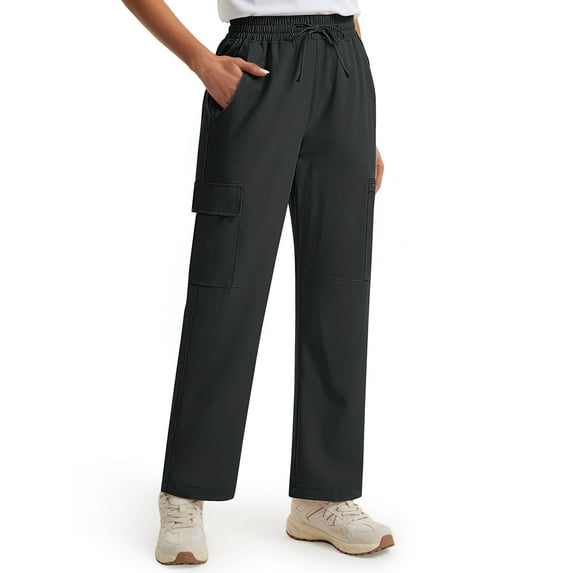 Rosvigor Womens Hiking Cargo Pants Lightweight Cargo Quick Dry Nylon Pants Travel Trousers With Pockets