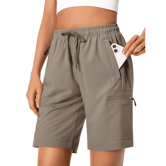 Rosvigor Womens Hiking Cargo Shorts Quick Dry Athletic Shorts for Women Golf Casual Summer Shorts with Pockets