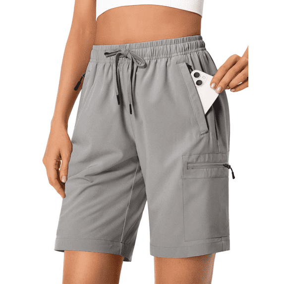 Rosvigor Womens Hiking Cargo Shorts Quick Dry Athletic Shorts for Women Golf Casual Summer Shorts with Pockets
