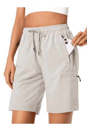 Womens Hiking Cargo Shorts Quick Dry Athletic Shorts for Women Golf Casual Summer Shorts with Pockets