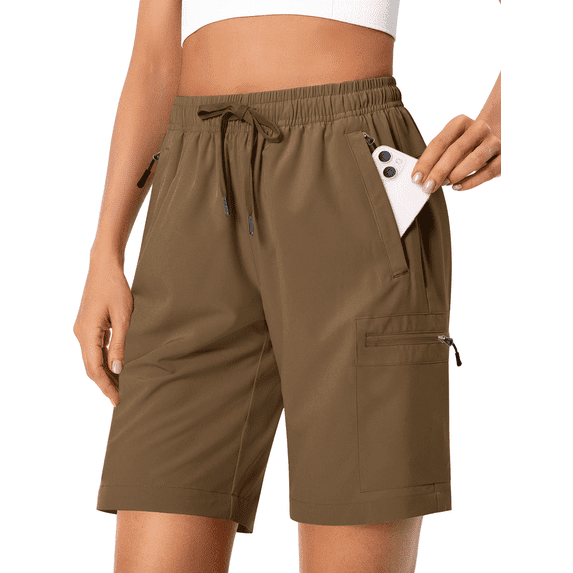 Rosvigor Womens Hiking Cargo Shorts Quick Dry Athletic Shorts for Women Golf Casual Summer Shorts with Pockets