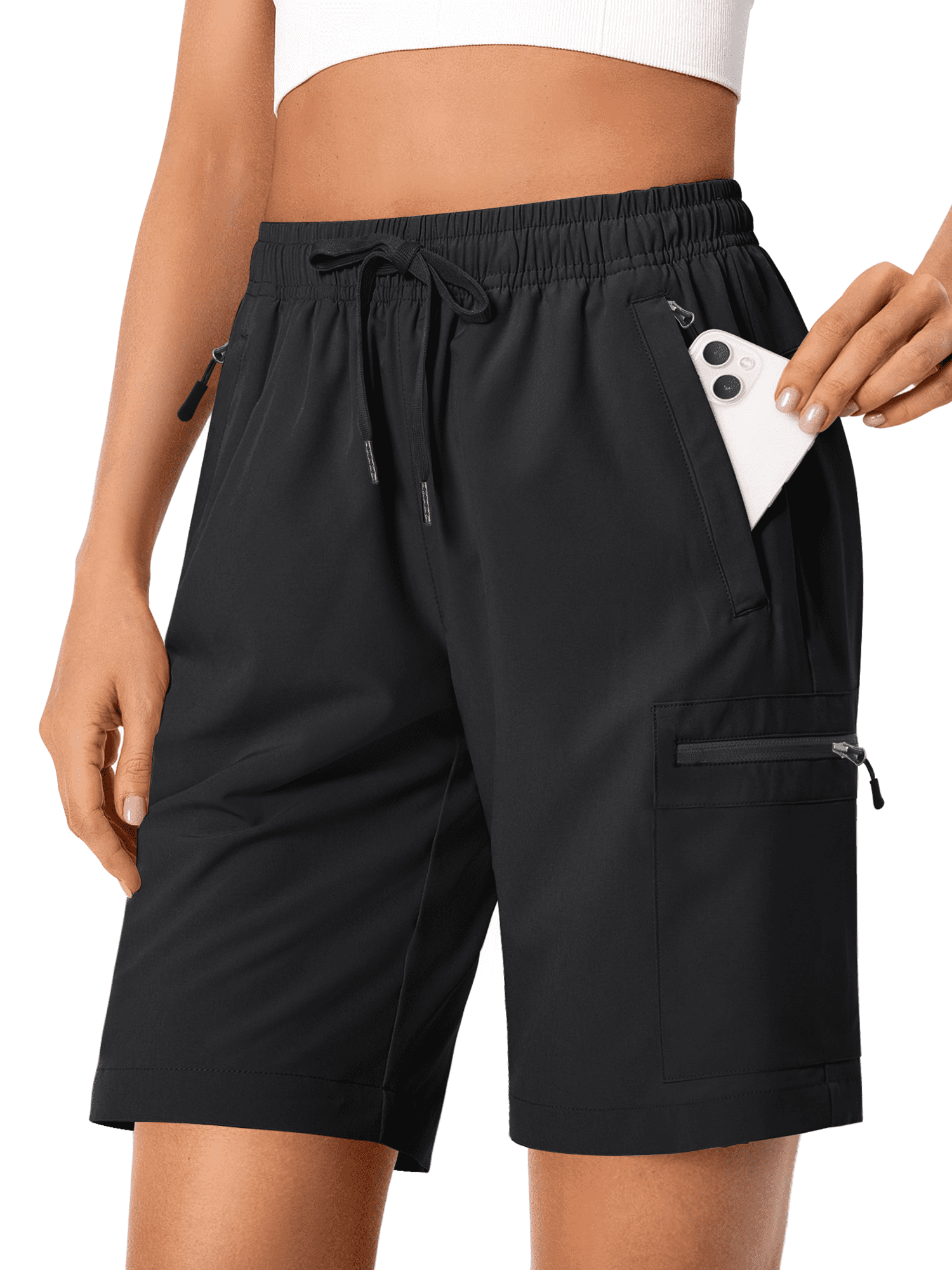 Rosvigor Womens Hiking Cargo Shorts, Quick Dry Summer Athletic Shorts ...