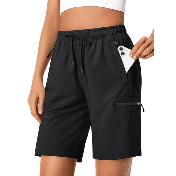 Rosvigor Womens Hiking Cargo Shorts Quick Dry Athletic Shorts for Women Golf Casual Summer Shorts with Pockets