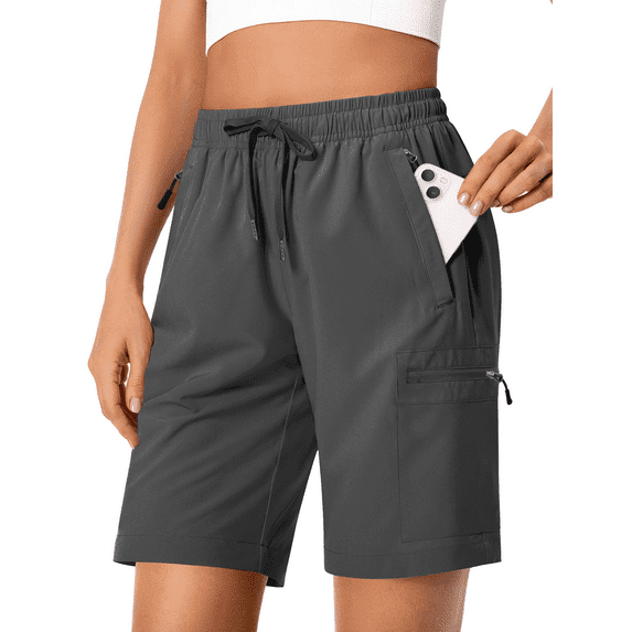 Rosvigor Womens Hiking Cargo Shorts Quick Dry Athletic Shorts for Women Golf Casual Summer Shorts with Pockets