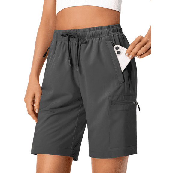Rosvigor Womens Hiking Cargo Shorts Quick Dry Athletic Shorts for Women Golf Casual Summer Shorts with Pockets