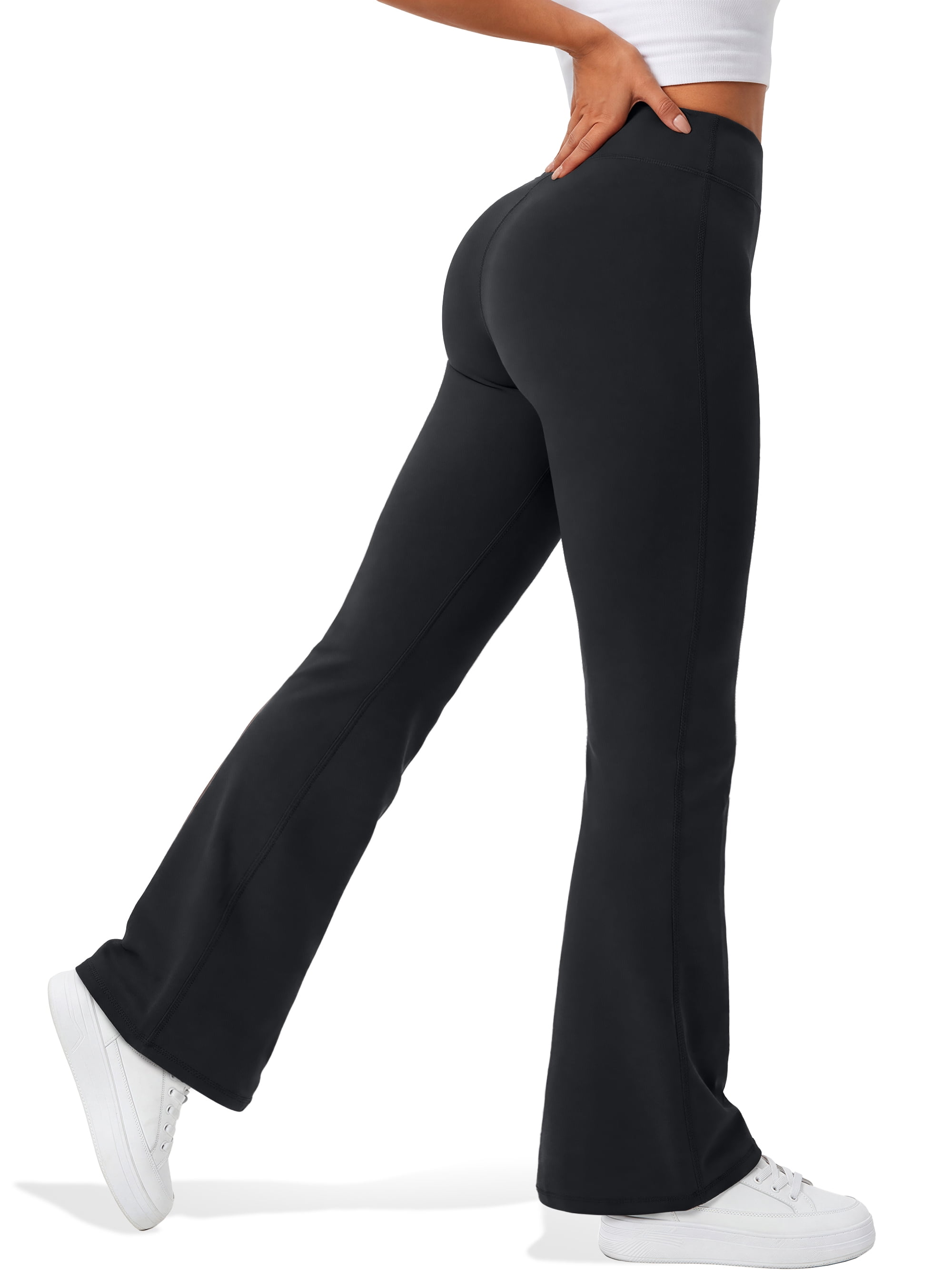 Rosvigor Womens Flare Yoga Pants High Waisted Bootcut Leggings No Front Seam Buttery Soft Leggings for Workout Gym Casual