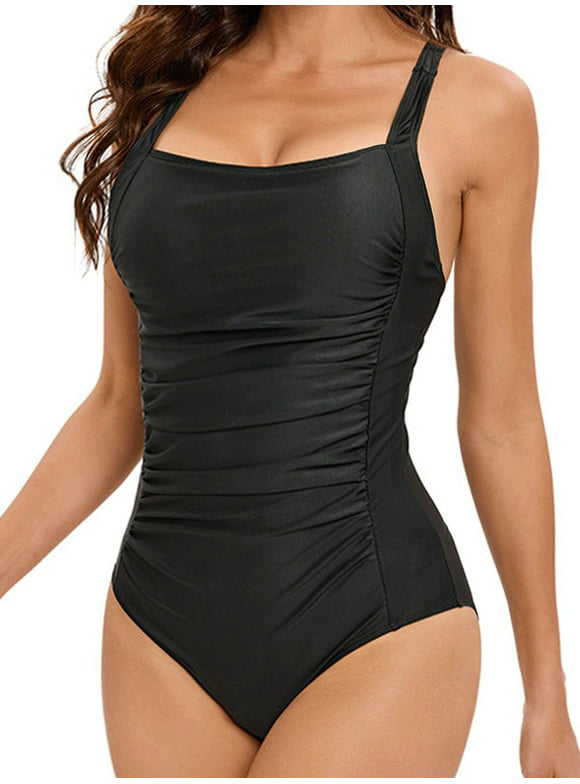 Rosvigor Womens One Piece Swimsuits Bathing Suits Summer Tummy Control Swimwear