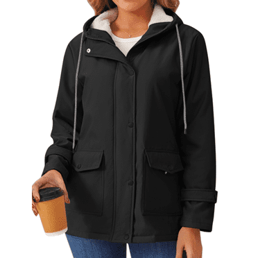 Rosvigor Womens Sherpa Coats Winter Fleece Jackets Women Warm Parkas Coats with Hood