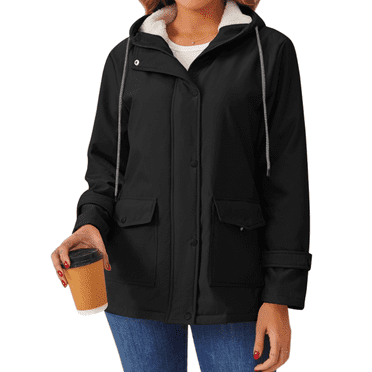 Rosvigor Womens Sherpa Coats Winter Fleece Jackets Women Warm Parkas Coats with Hood