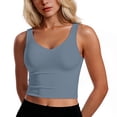 thumbnail image 1 of Rosvigor Womens Sports Bras Longline Wirefree Padded Workout Tank Tops for Women, 1 of 8