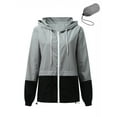 thumbnail image 1 of Rosvigor Womens Waterproof Raincoat Lightweight Color Block Jackets Windproof Hooded Jacket with Pockets, 1 of 6