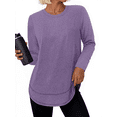 thumbnail image 1 of Rosvigor Womens Workout Tops Long Sleeve Tee Shirts Comfy Athletic Shirts Loose Womens Activewear Tops for Gym Running Yoga, 1 of 7
