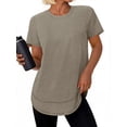 thumbnail image 1 of Rosvigor Womens Workout Tops Short Sleeve Tee Shirts Comfy Athletic Shirts Loose Womens Activewear Tops for Gym Running Yoga, 1 of 7