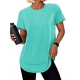 thumbnail image 1 of Rosvigor Womens Workout Tops Short Sleeve Tee Shirts Comfy Athletic Shirts Loose Womens Activewear Tops for Gym Running Yoga, 1 of 7