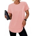thumbnail image 1 of Rosvigor Womens Workout Tops Short Sleeve Tee Shirts Comfy Athletic Shirts Loose Womens Activewear Tops for Gym Running Yoga, 1 of 8