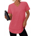 thumbnail image 1 of Rosvigor Womens Workout Tops V Neck Athletic T Shirts Comfy Exercise Shirts Loose Women Activewear for Gym Running Yoga, 1 of 7