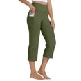 thumbnail image 1 of Rosvigor Capris Pants for Women High Waist Yoga Pants Women Athleisure Straight Legs with Pockets, 1 of 7