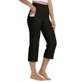 thumbnail image 1 of Rosvigor Capris Pants for Women High Waist Yoga Pants Women Athleisure Straight Legs with Pockets, 1 of 7