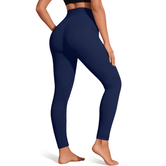 Rosvigor Womens Yoga Leggings High Waisted Workout Leggings with No Front Seam Tummy Control Stretch Athletic Pants