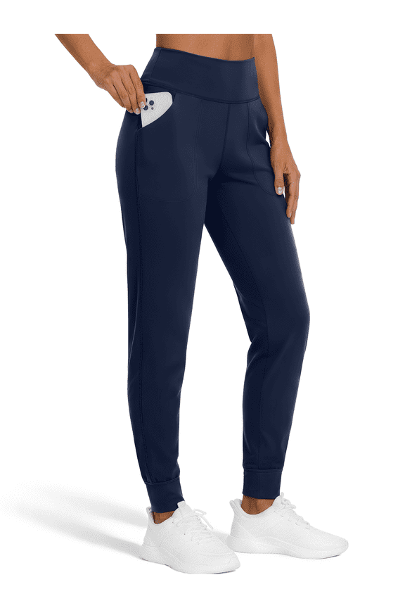 Yoga Women Joggers Athletic Pants for Women Elastic High Waisted Tapered Casual Pants with Pockets
