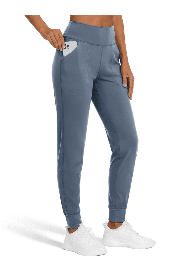 Yoga Women Joggers Athletic Pants for Women Elastic High Waisted Tapered Casual Pants with Pockets
