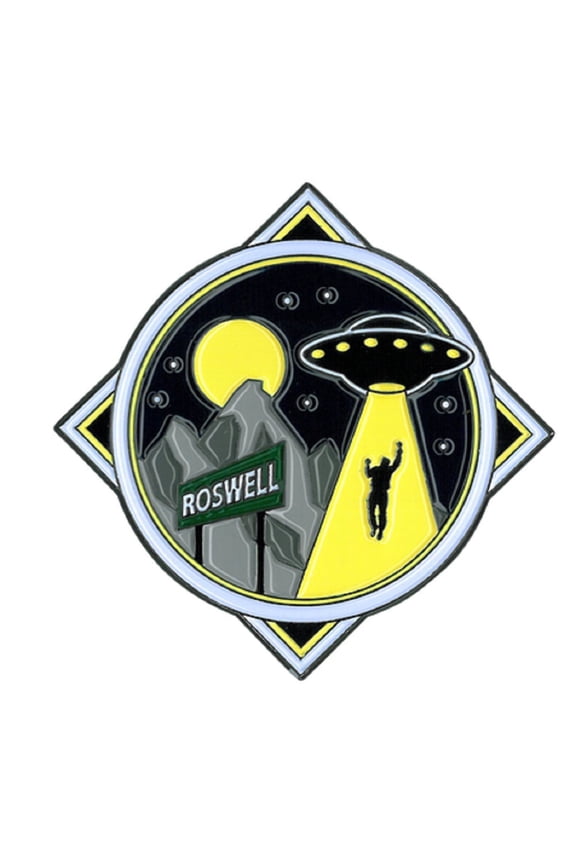 Roswell Alien Large Enamel Pin - Officially Licensed Original Artwork by Matt Stewart Pin - 2"x2"