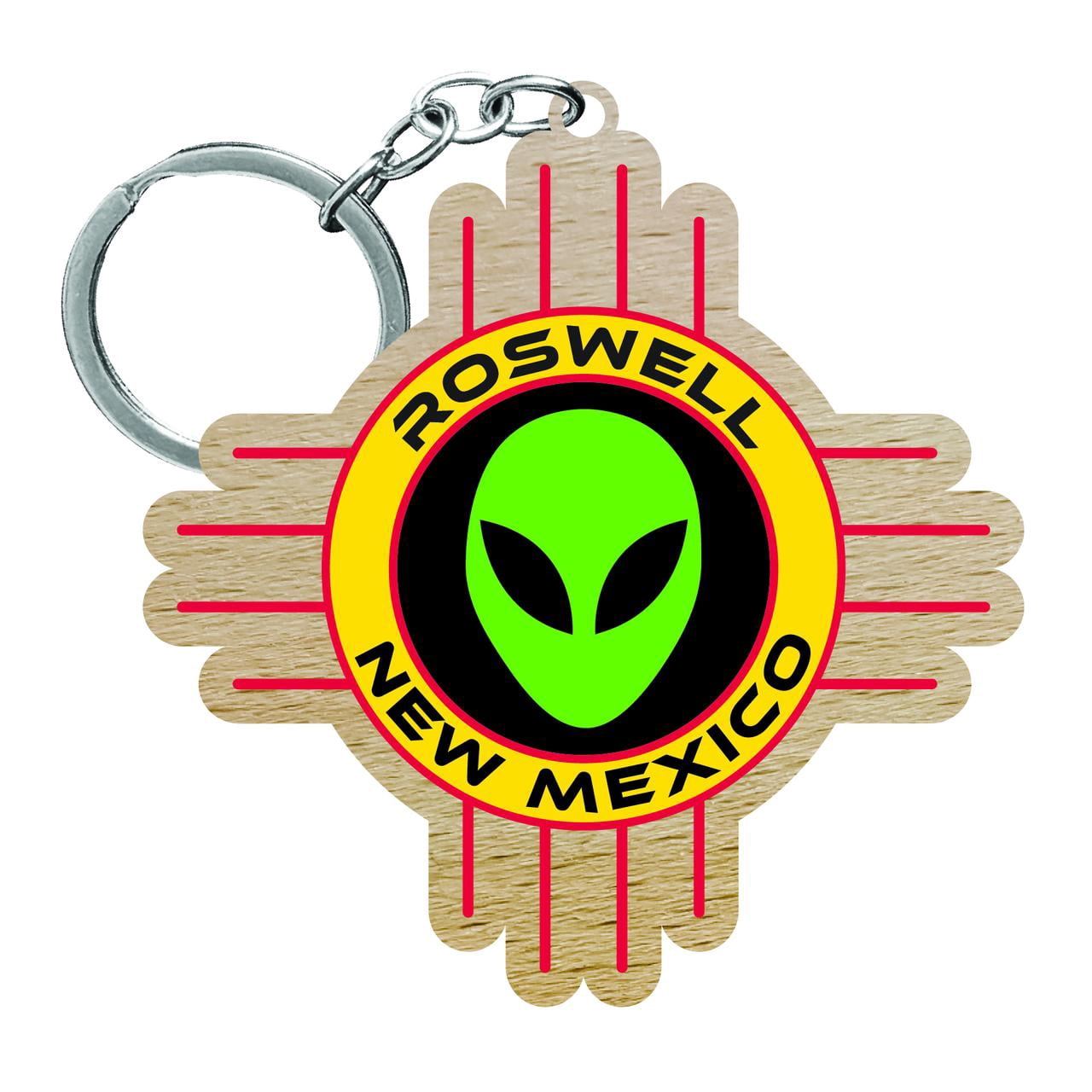 Roswell Alien Wooden Keychain - Walmart.com