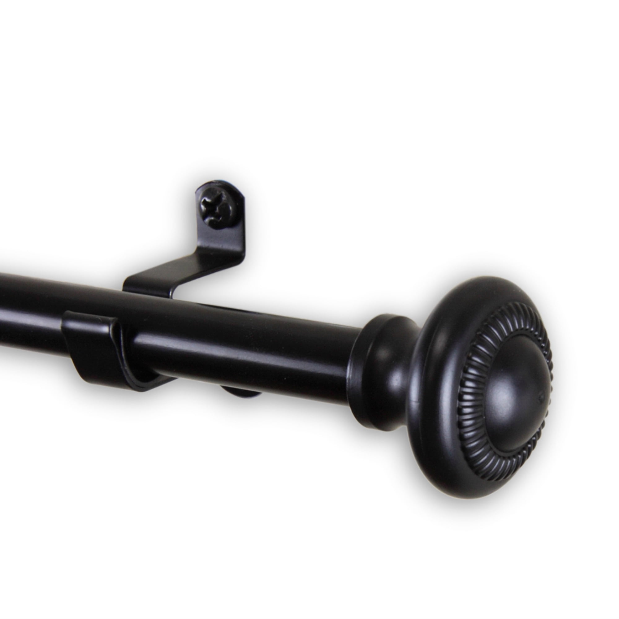 Rosswell Rods Roswell Curtain Rod 7/16 inch dia. 18-28 inch - Black - Walmart ...