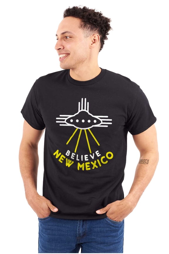Roswell New Mexico Believe UFO Aliens Men's Graphic T Shirt Tees Brisco Brands L