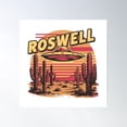 thumbnail image 1 of Roswell Ufo Poster Wall Art, Modern Wall Decor For Living Room Bedroom, 30x30 UNFRAMED, 1 of 3