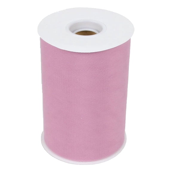 Rosy Mauve Tulle Fabric - 6 Inches Wide X 100 Yards