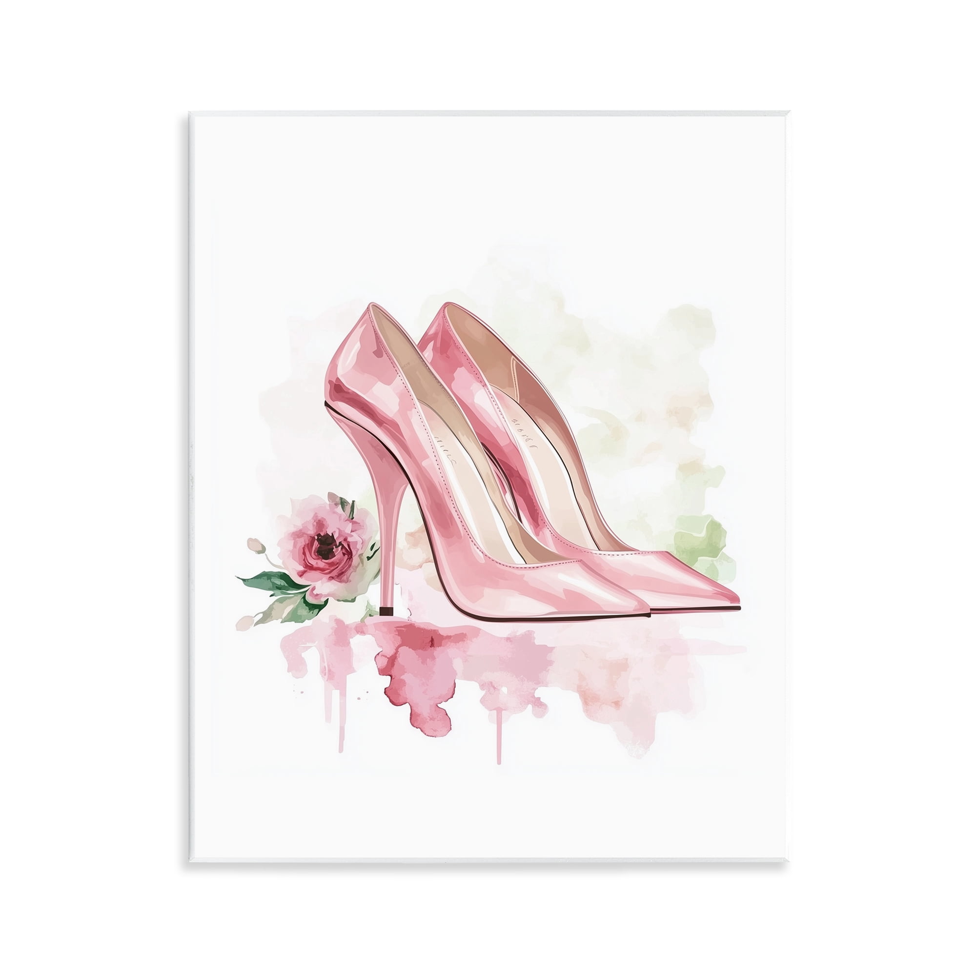 Rosy Pastel Heels Wall Plaque Art, design by Christine Simpson Art