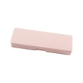 thumbnail image 1 of Rosy Pink Frosted PP Pencil Box with Stackable Functionality & Snap Lock Lid, Chic Macaron-Style Desk Accessory Storage Case, 1 of 7