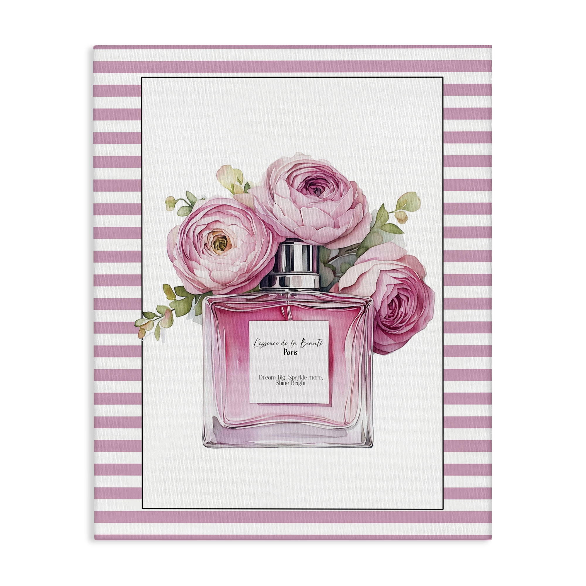 Rosy Pink Perfume Bouquet Canvas Wall Art, design by Christine Simpson Art