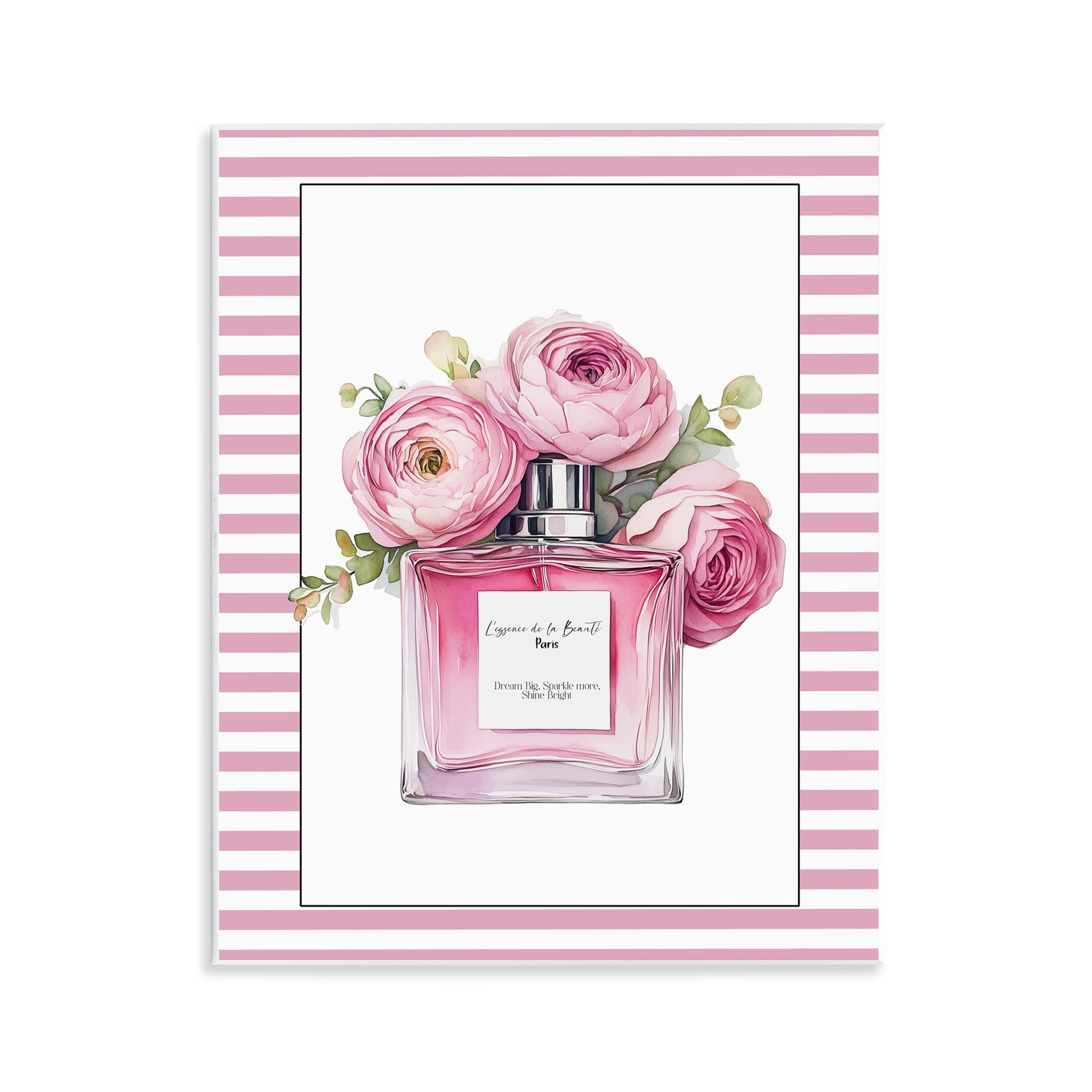 Rosy Pink Perfume Bouquet Wall Plaque Art, design by Christine Simpson Art
