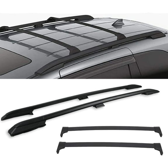 Rosy Pixel Roof Rack Side Rails Cross Bars for 2018-2023 Honda Odyssey, Black