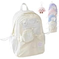 thumbnail image 1 of Rosy Posy Backpack, Cream Star Drawstring Backpack, 16" Large Capacity Cute Kawaii Backpacks (yellow), 1 of 10