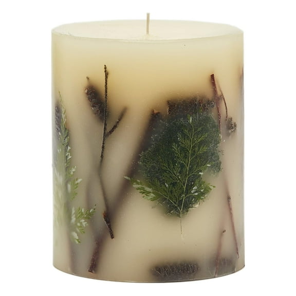 Rosy Rings Forest Botanical Round Candle