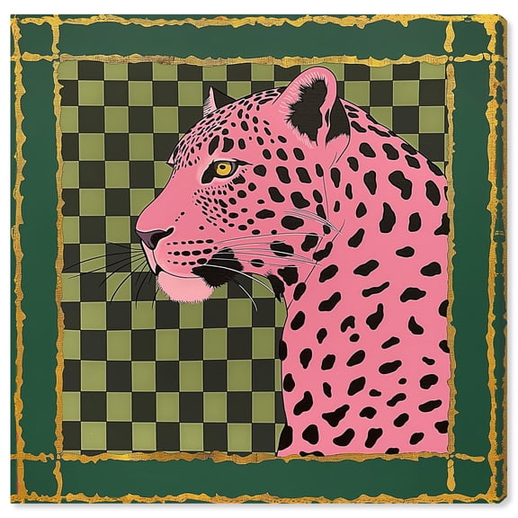 Rosy Roar Canvas Modern Trendy Art by Art Remedy, Gallery Wrapped, 30" x 30"
