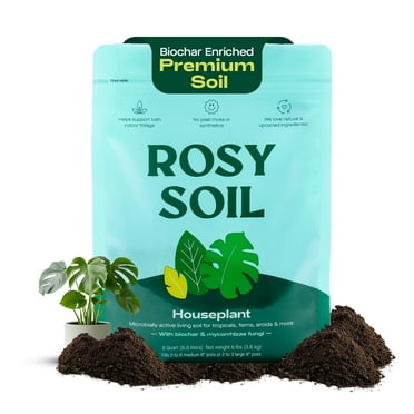 Rosy Soil Indoor Plant Potting Soil – Houseplant Potting Soil for Healthy Growth 8qt
