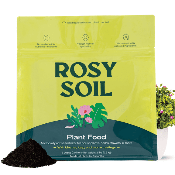 Rosy Soil Plant Food, All-Purpose Organic Nutrient-Rich Fertilizer - 2qt