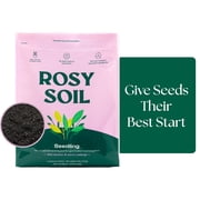 Rosy Soil Seed Starting Mix, Fine Seed Starter Soil with Biochar, Peat Free Soil for Fast Germination & Seedling Growth, 4 qt