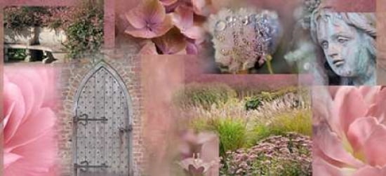 Rosy Summer Collage Canvas Art - Cora Niele (24 x 48)