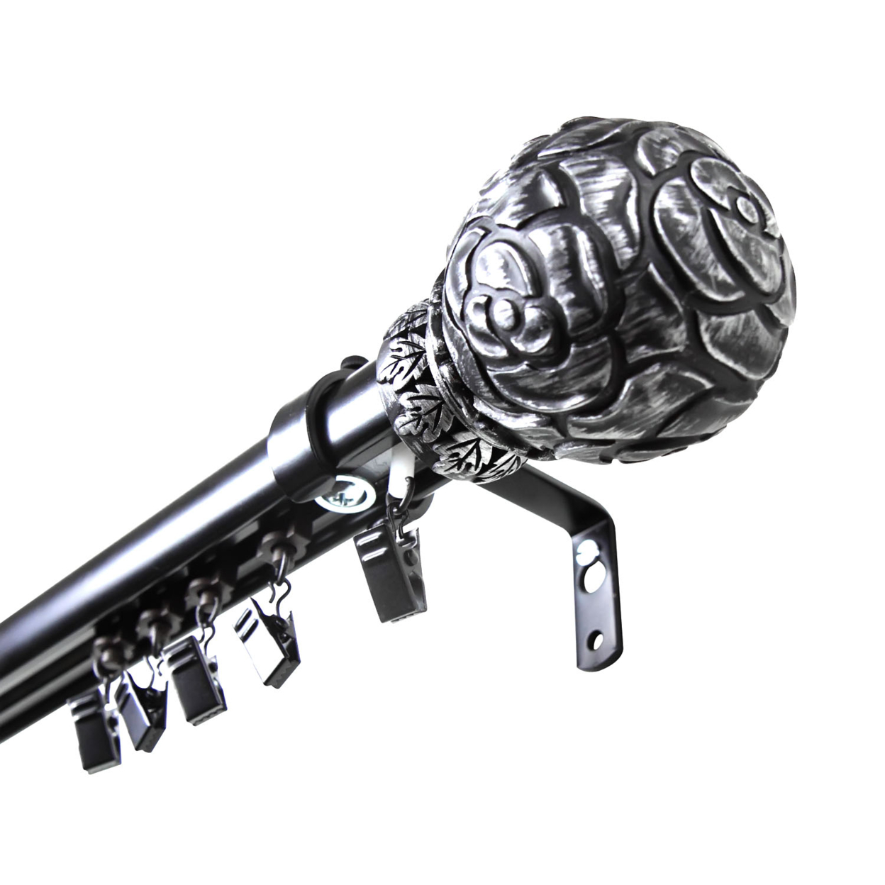 Rosy Traverse Rod 4886 inch Black