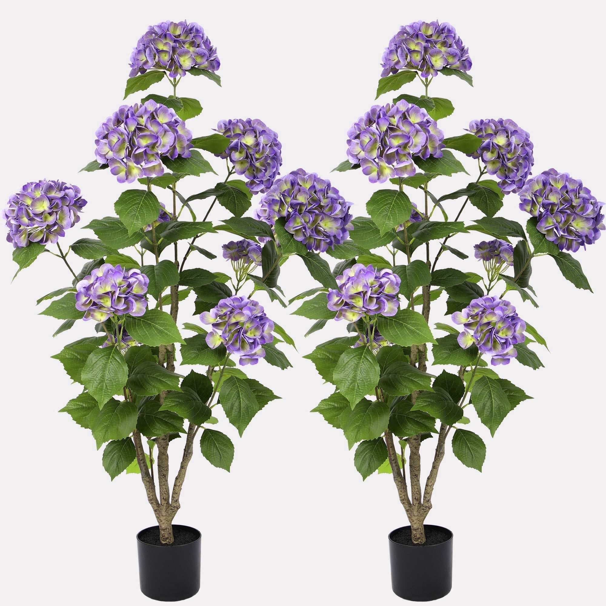 RosyHaven 4ft Real Touch Faux Hydrangea Tree Outdoor with Realistic ...