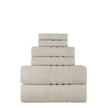 Rosyn Home Hotel Quality 100% Turkish Cotton 6 Piece Bath Towel Set Beige